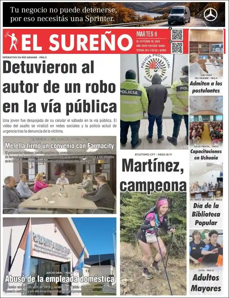 Estudios Max | AIRE DEL NORTE NQN - Tapa del diario El Sureño