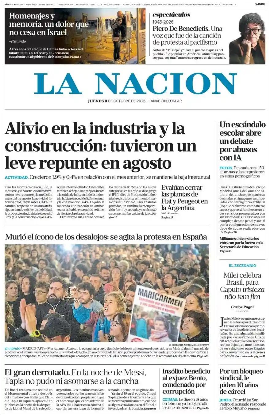 Estudios Max | AIRE DEL NORTE NQN - Tapa del diario Nacion